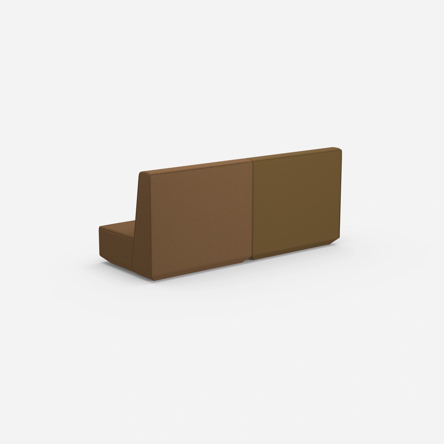 3 person sofa brown from behind