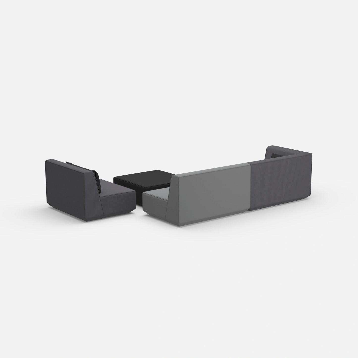 3er Sofa plus Sessel von hinten