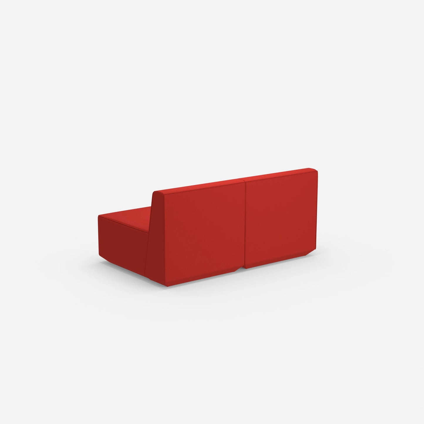 Buntes 2er Sofa von hinten