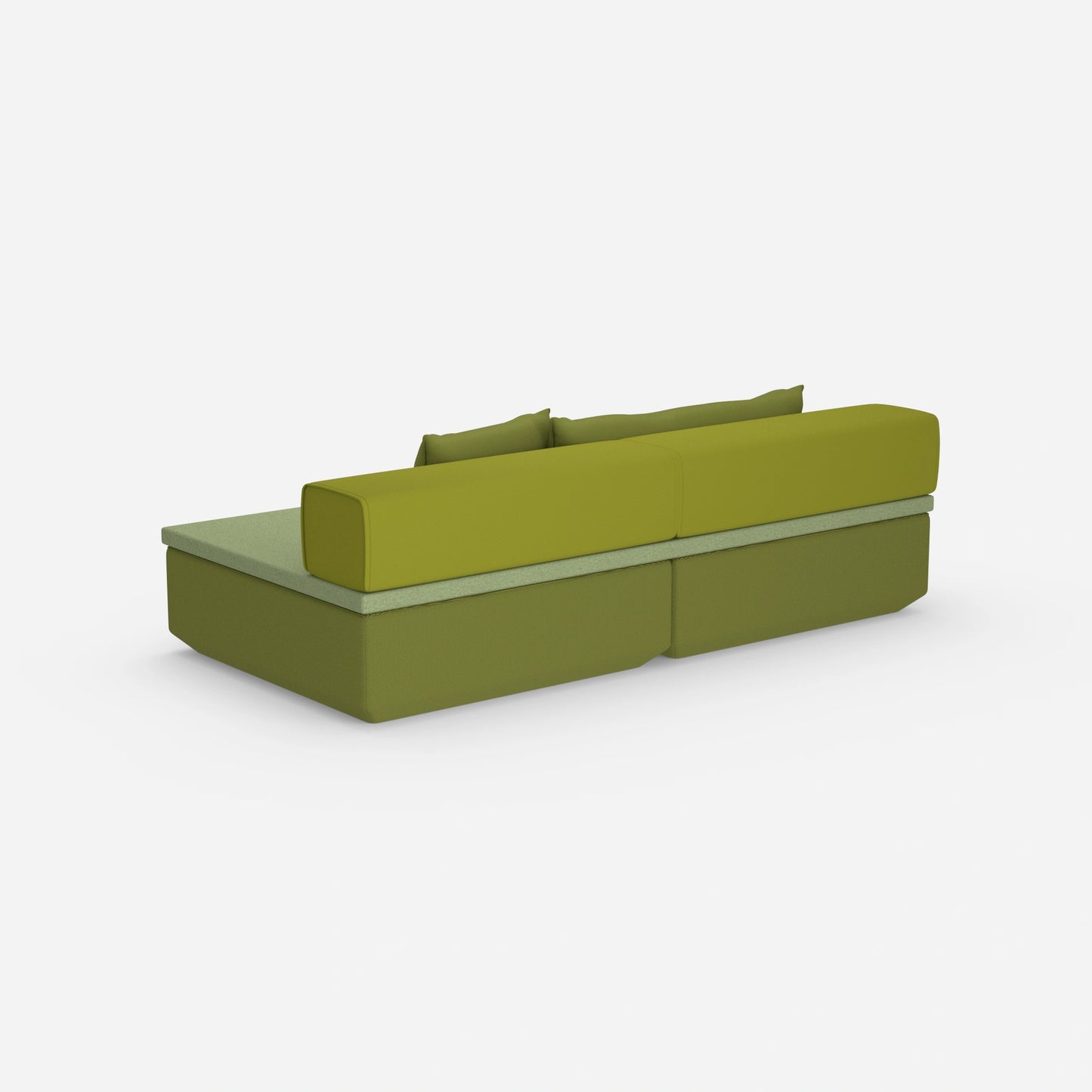 Couch klein mit Schlaffunktion von hinten