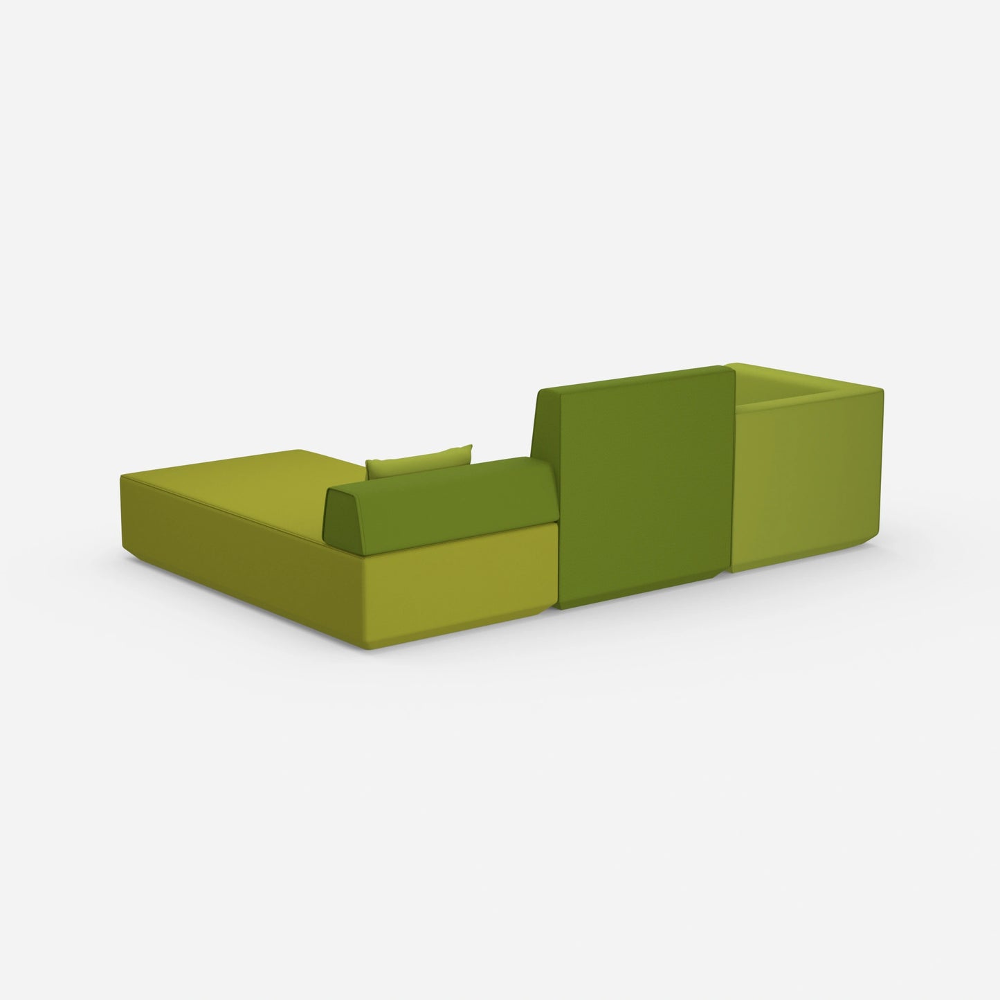 Couch mit Matratze von hinten