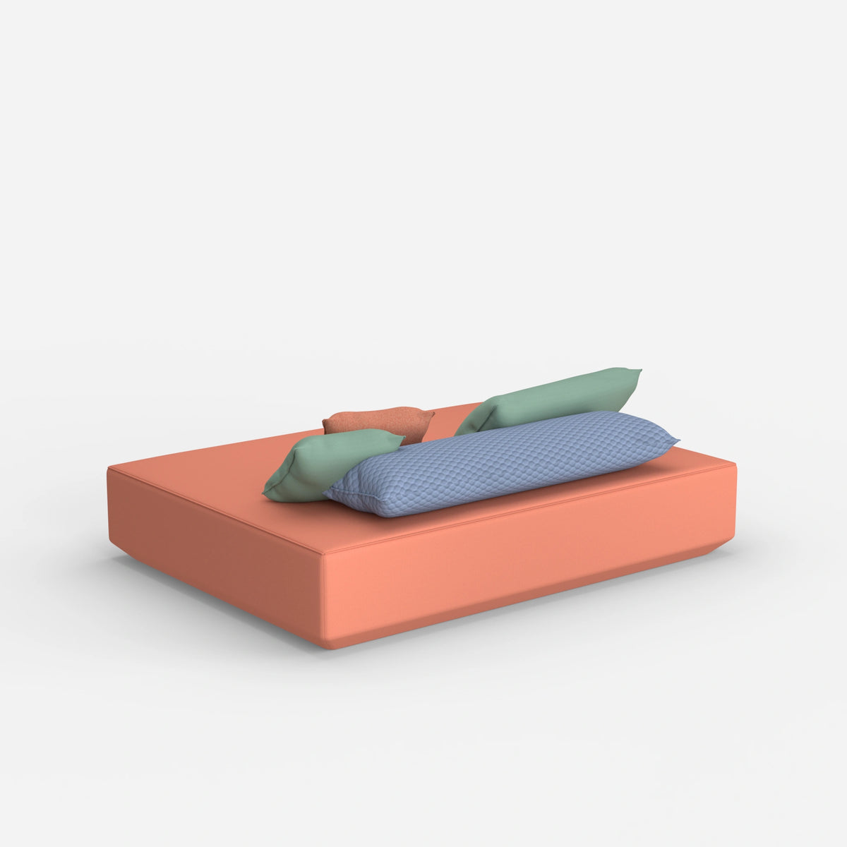 Moderner Pouf in groß von hinten