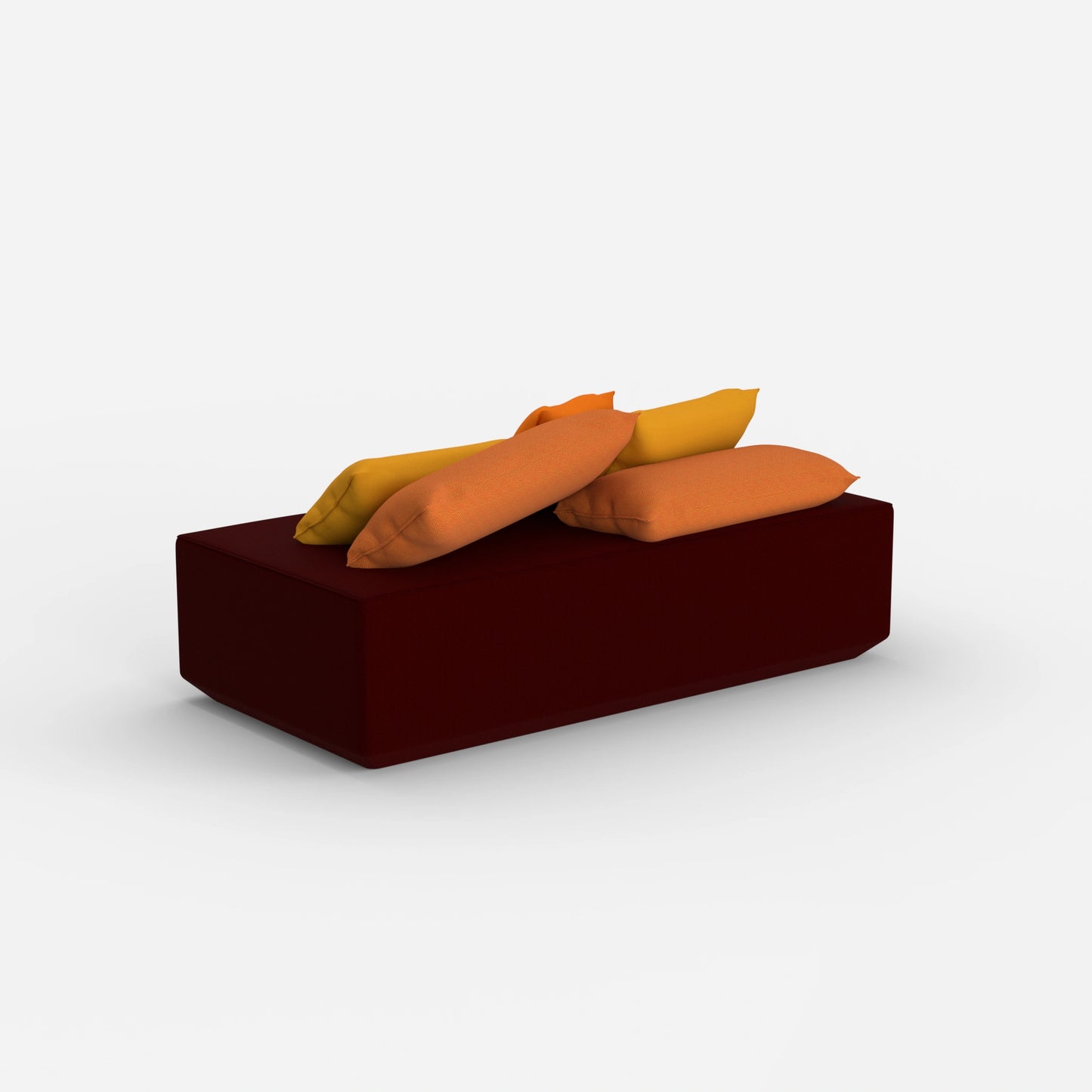 Moderner Pouf modular von hinten