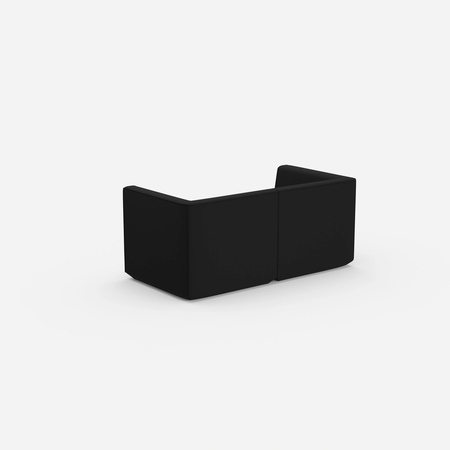 Modulares Ecksofa für kleine Räume von hinten