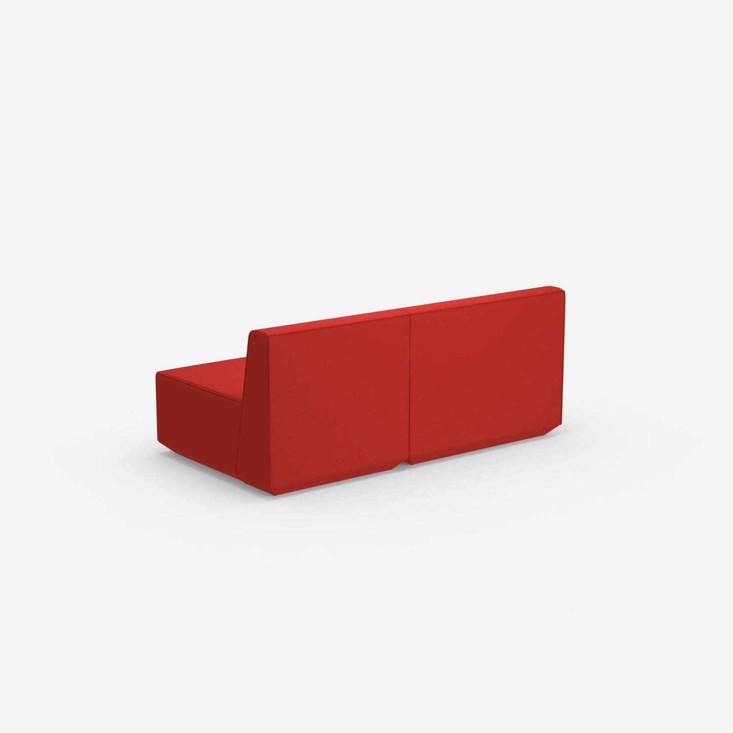 Modulares Sofa bunt 2 Personen von hinten