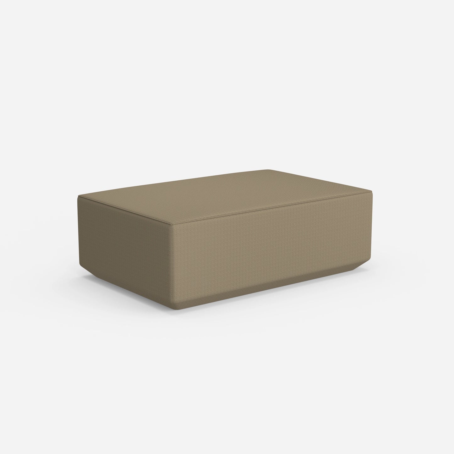 Pouf in Beige von hinten