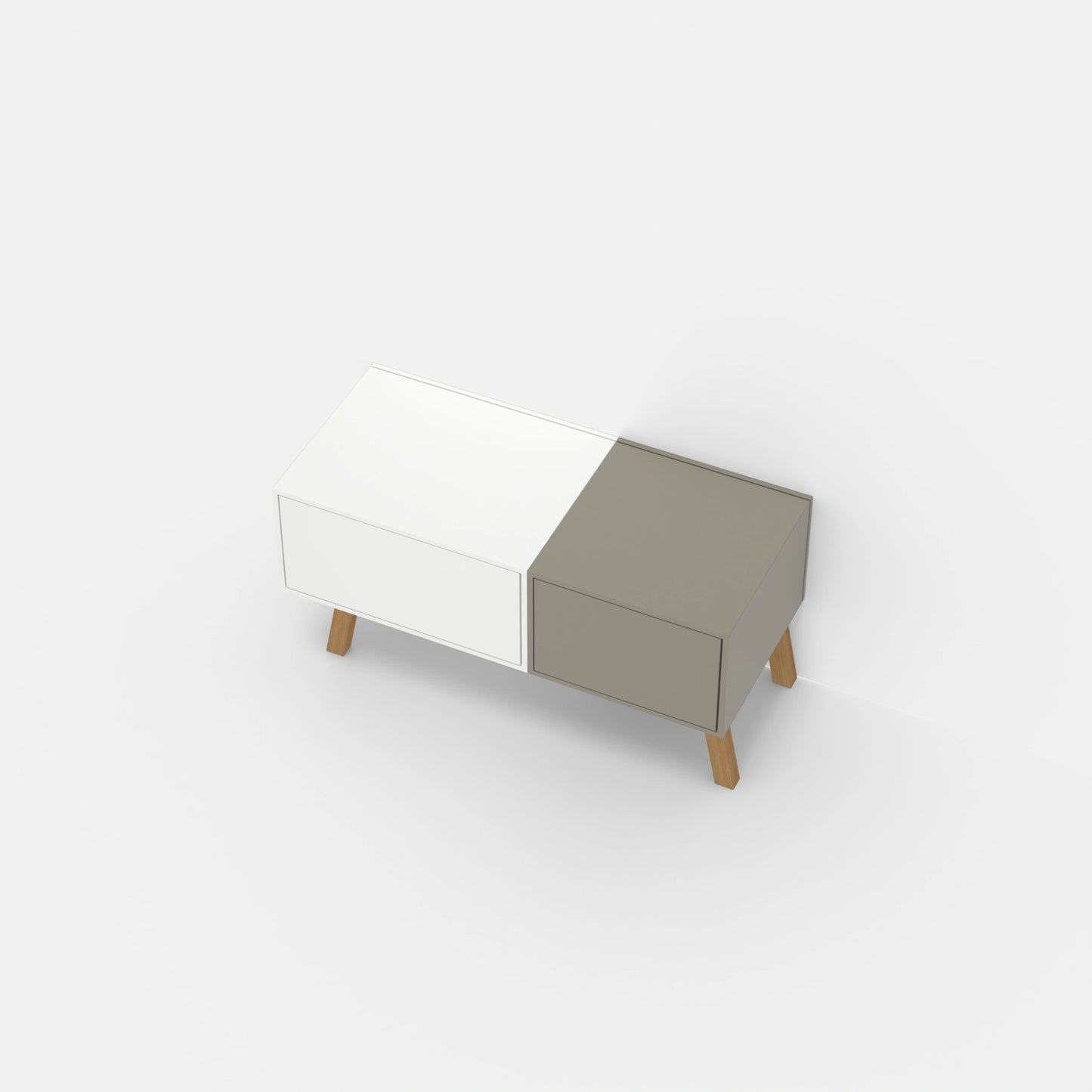 Record shelf RK198 from above