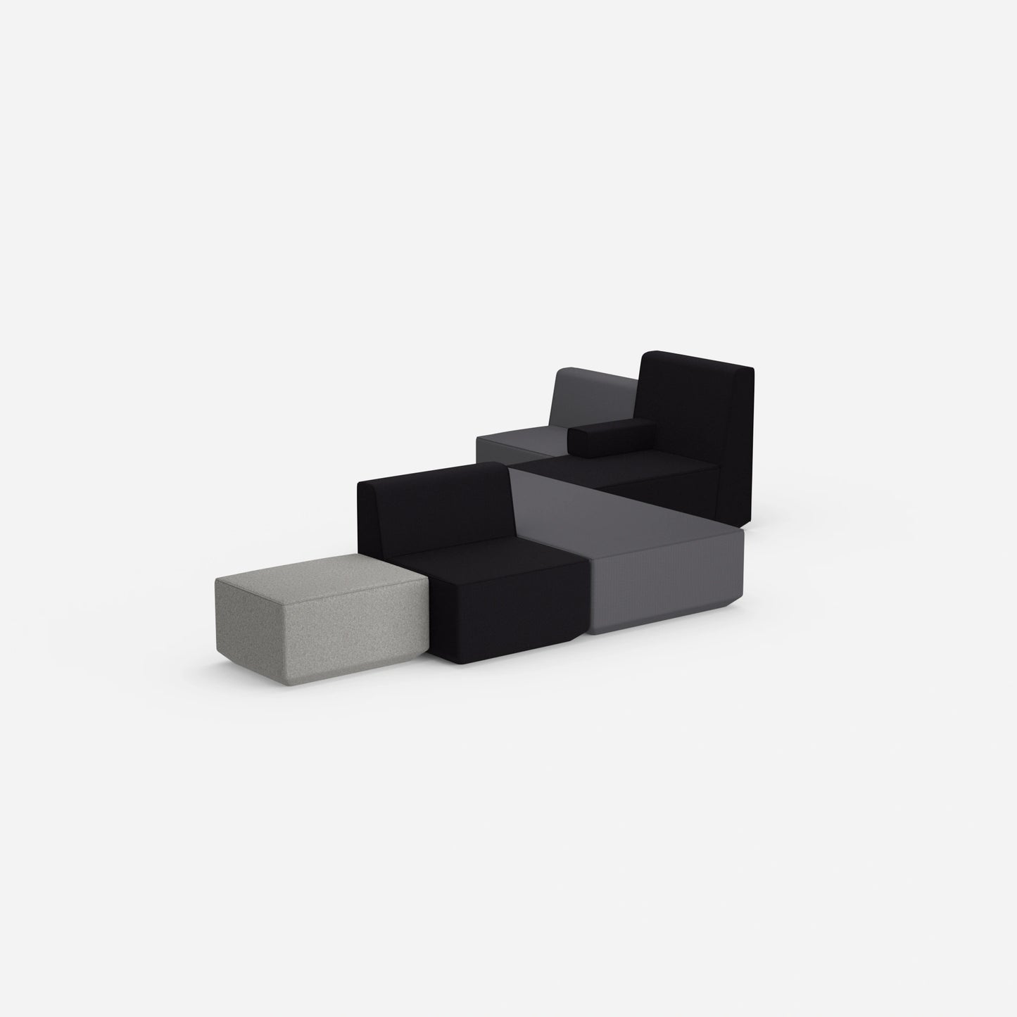 Schlafsofa bunt von hinten