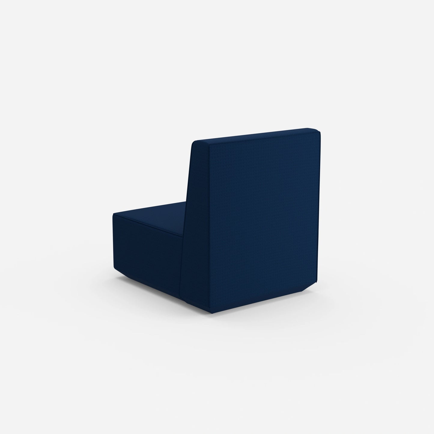 Sessel blau von hinten