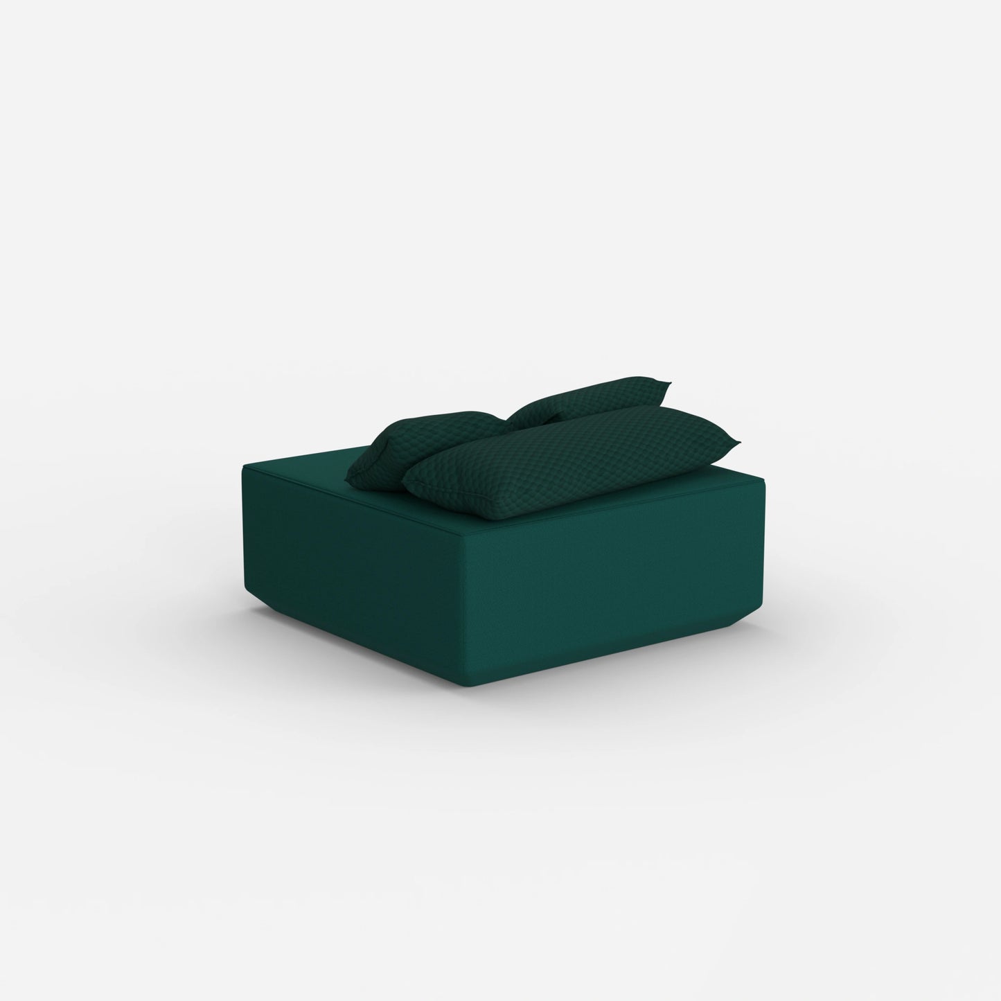 Sitzpouf petrol von hinten