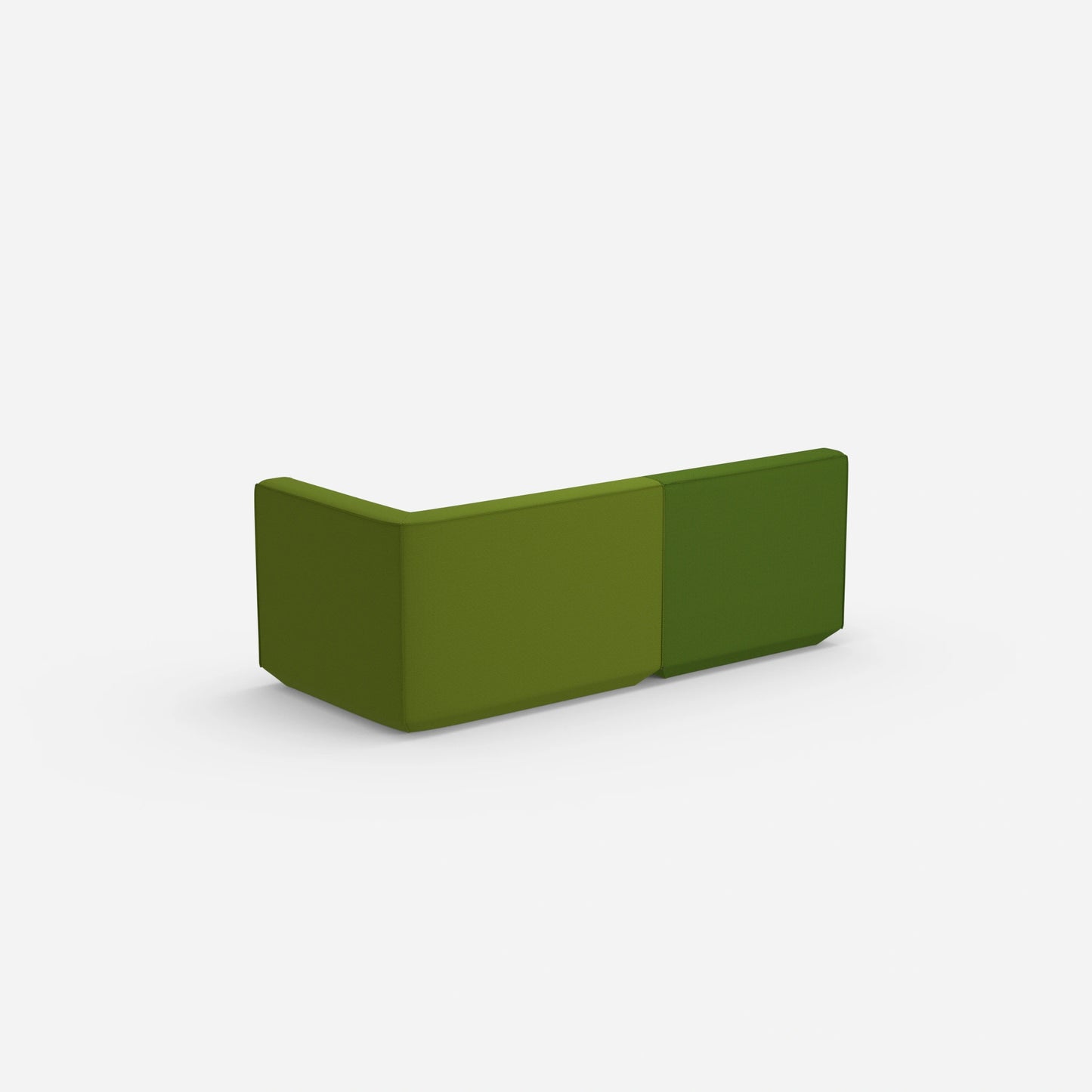 Sofa two-seater green 180 cm wide from behind