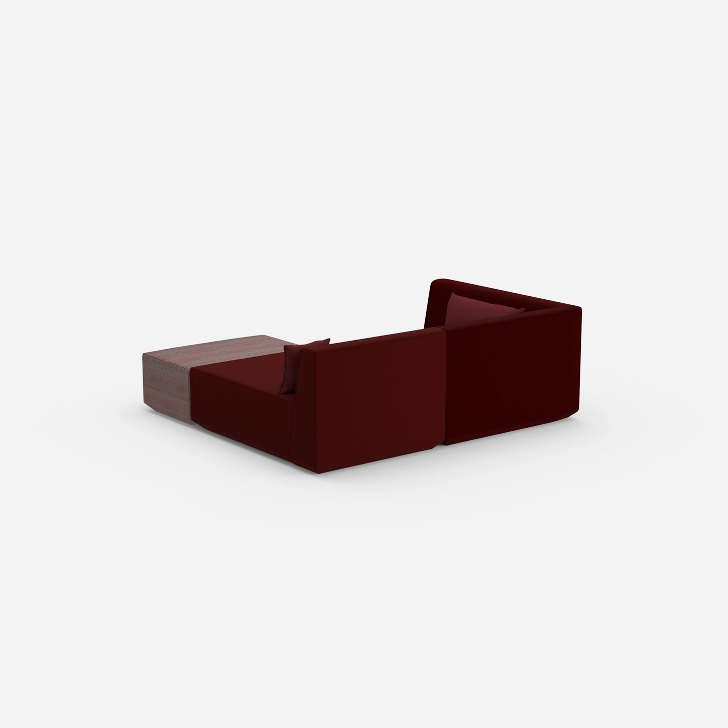 Canapé d'angle modulaire profond de derrière