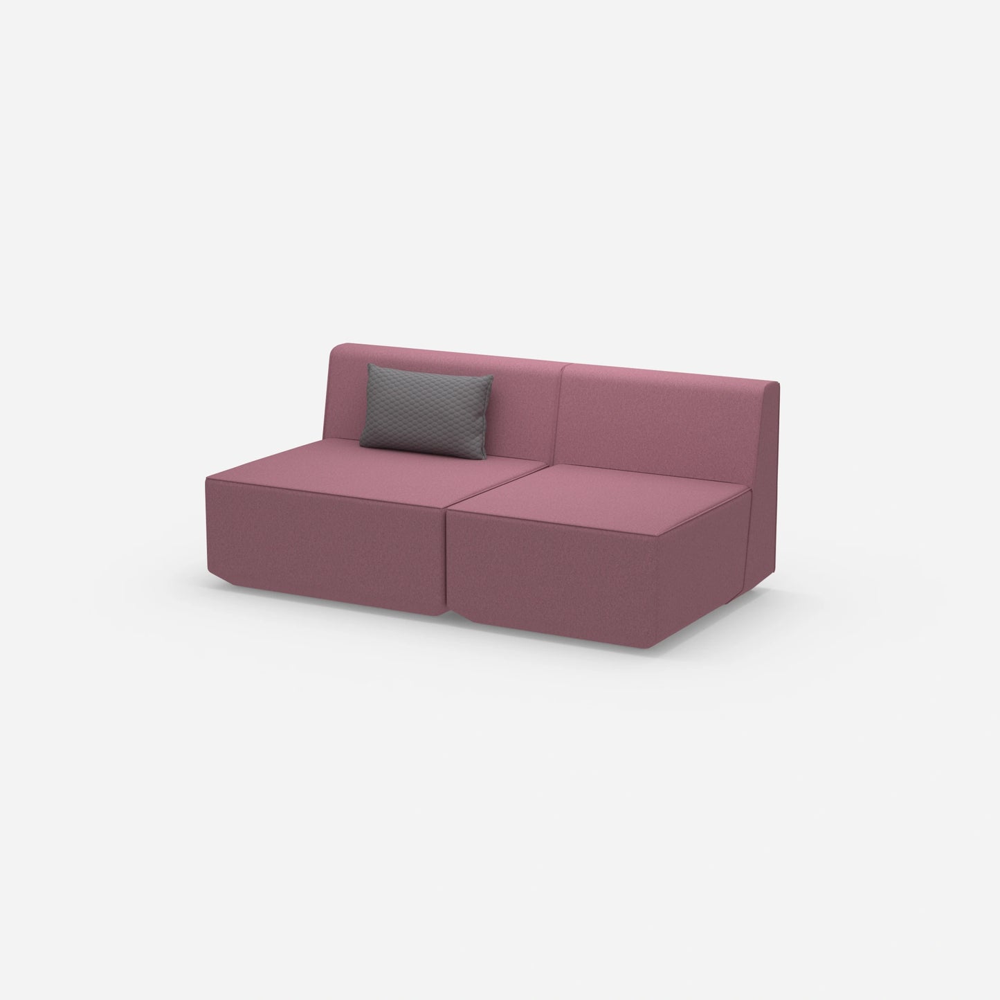 2 Sitzer rosa von der Seite