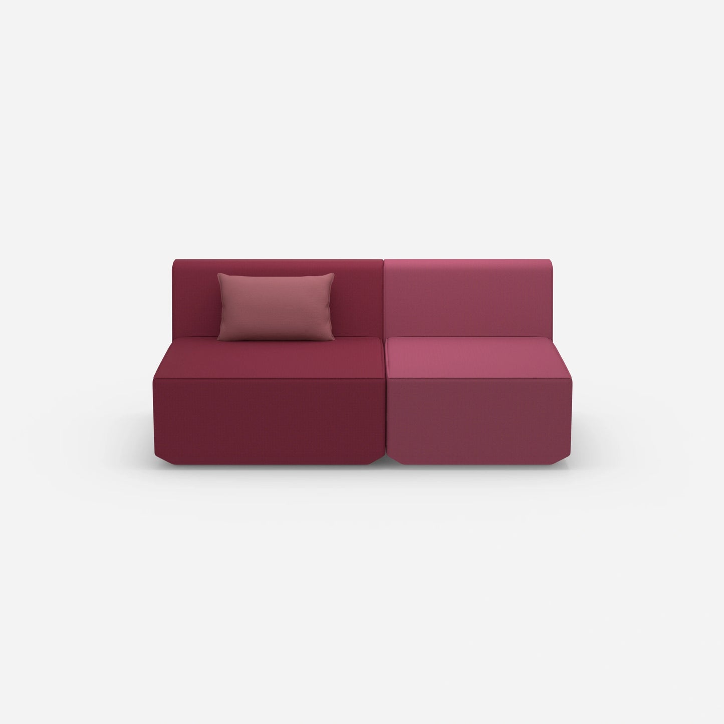 2 Sitzer rosa von vorne