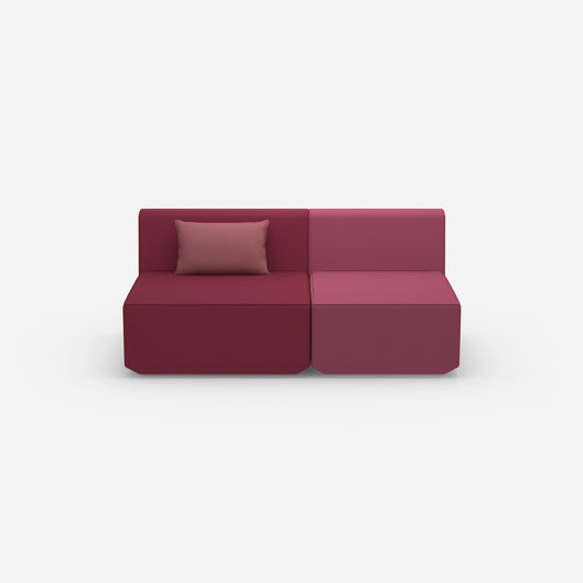 2 Sitzer rosa von vorne