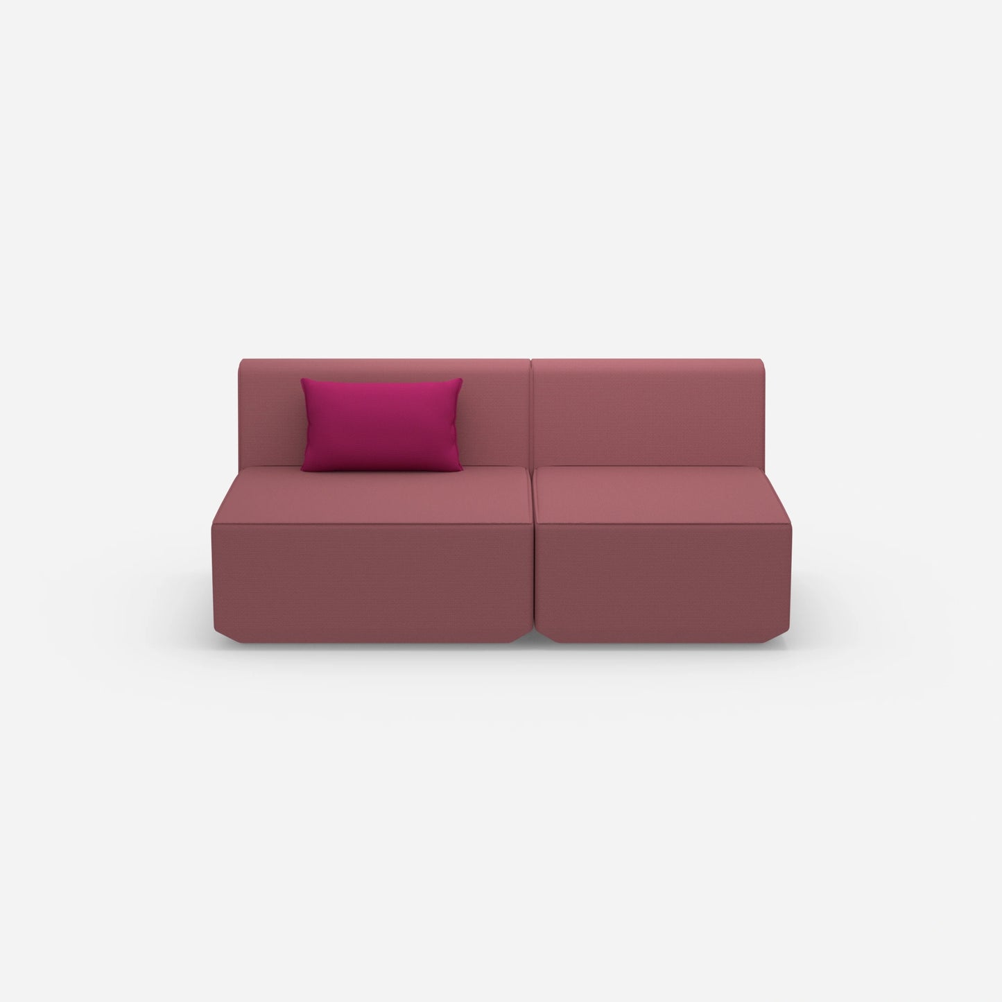 2 Sitzer rosa von vorne