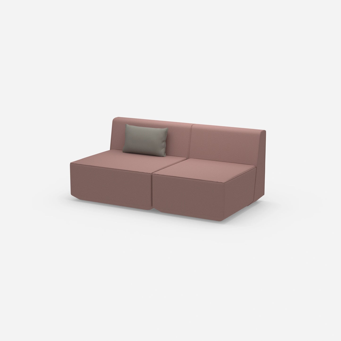 2 Sitzer rosa von der Seite