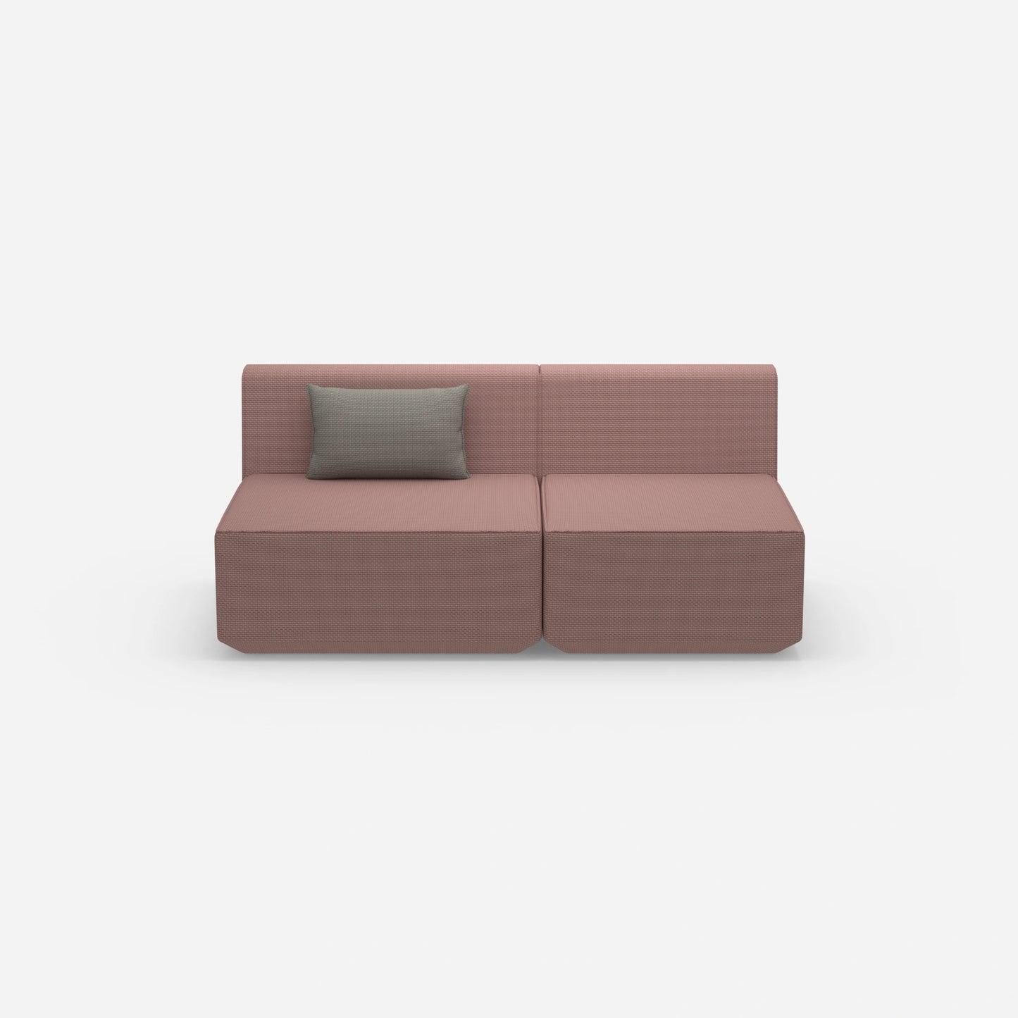 2 Sitzer rosa von vorne
