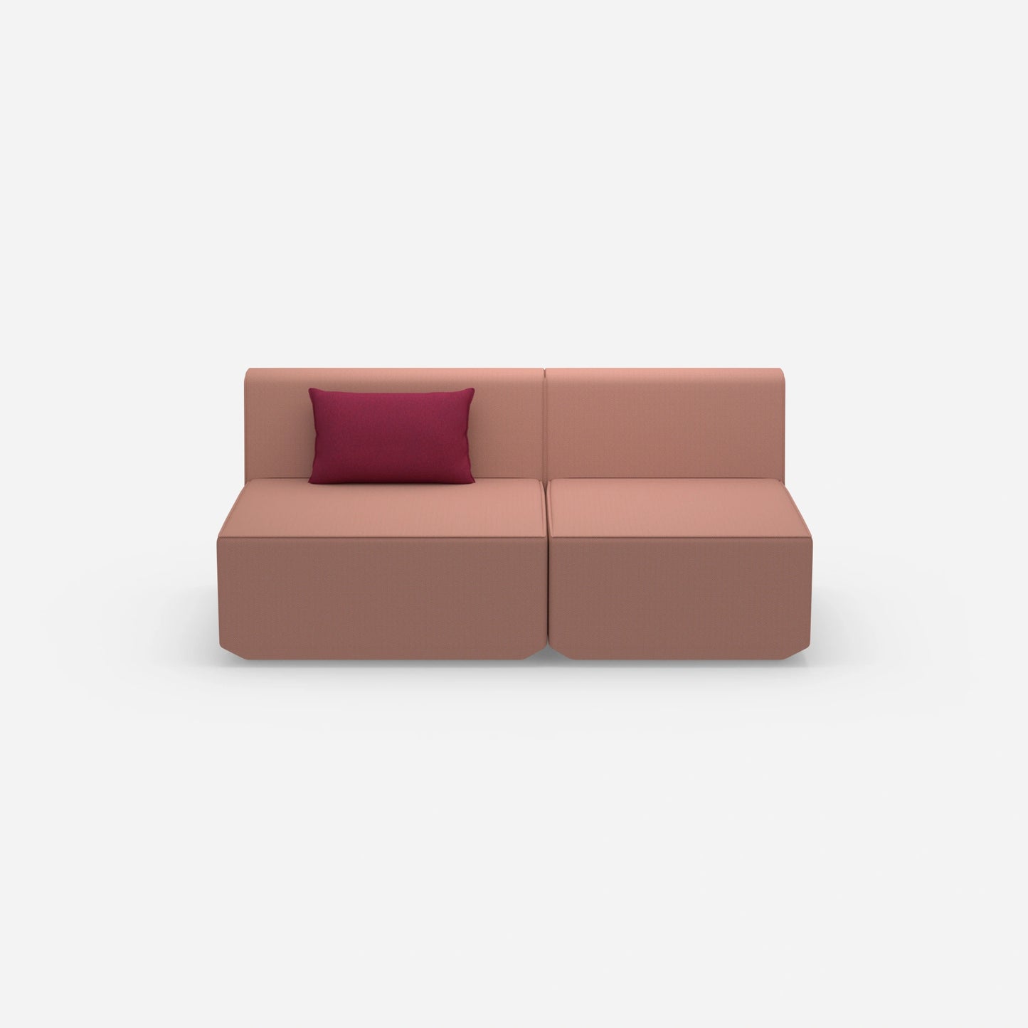 2 Sitzer rosa von vorne