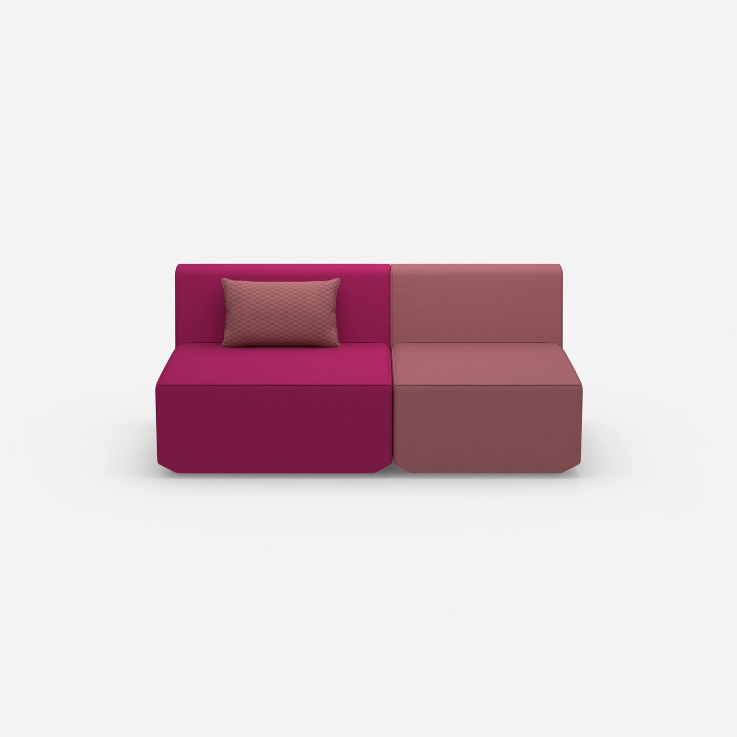 2 Sitzer rosa von vorne