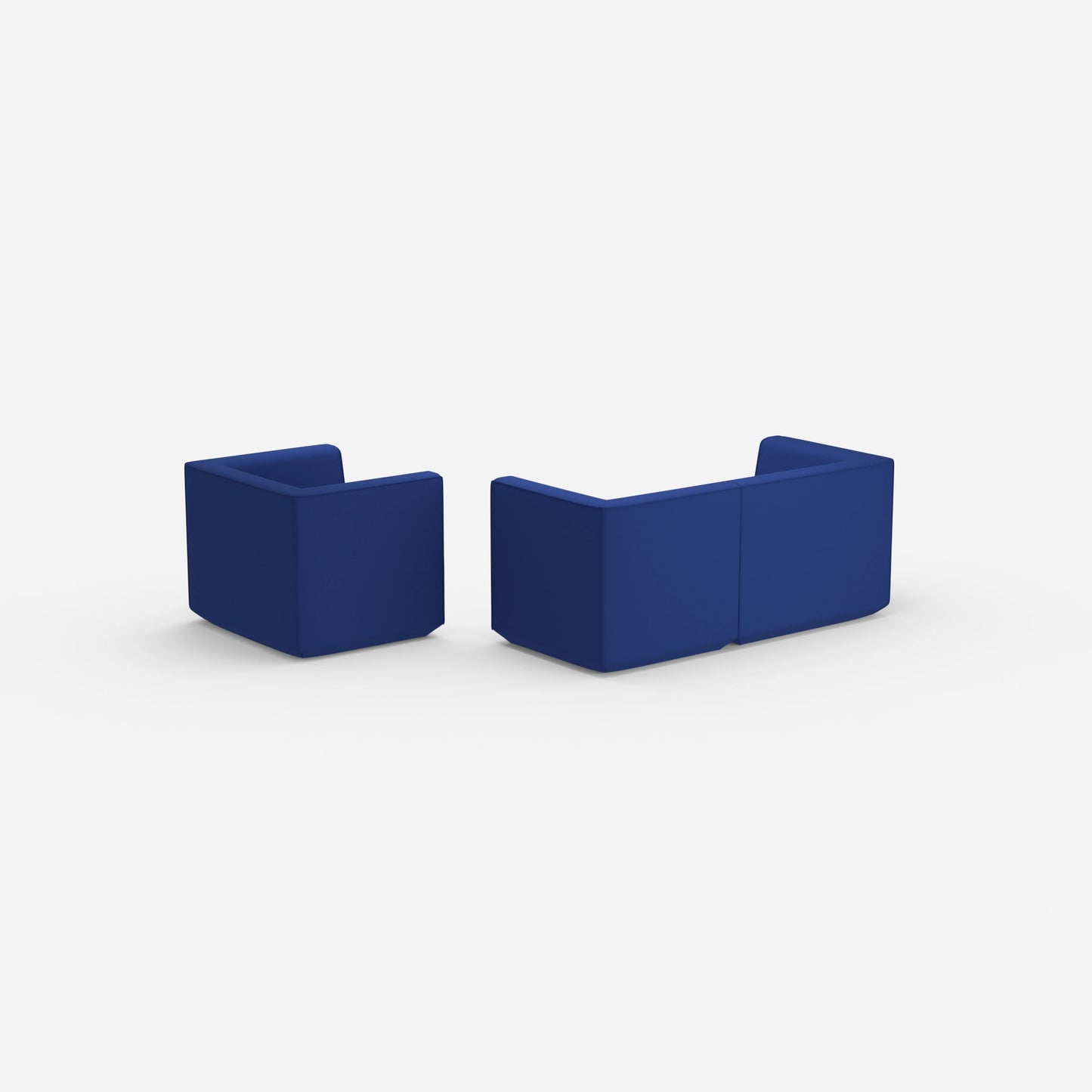 2 Sitzer Sofa mit Sessel 270 cm breit von hinten