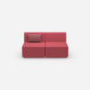 2 Sitzer Sofa rosa von vorne
