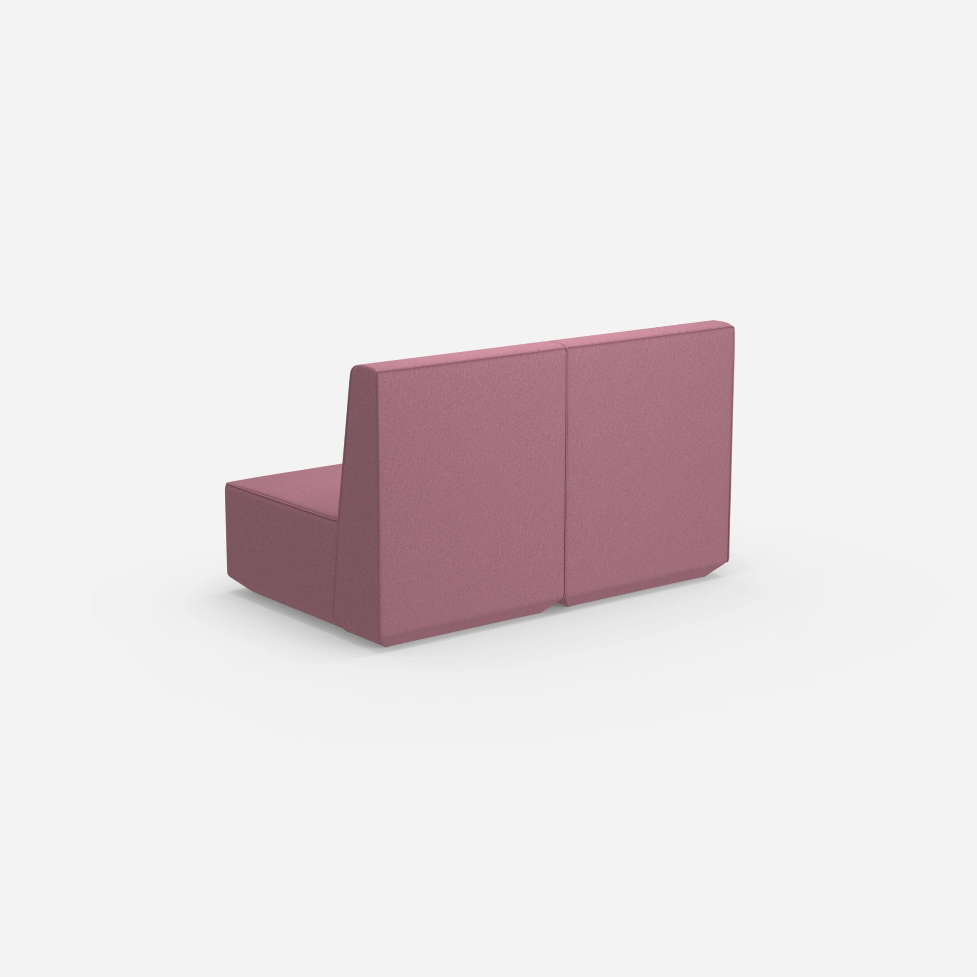 2er Sofa rosa mit hohem Rücken von hinten