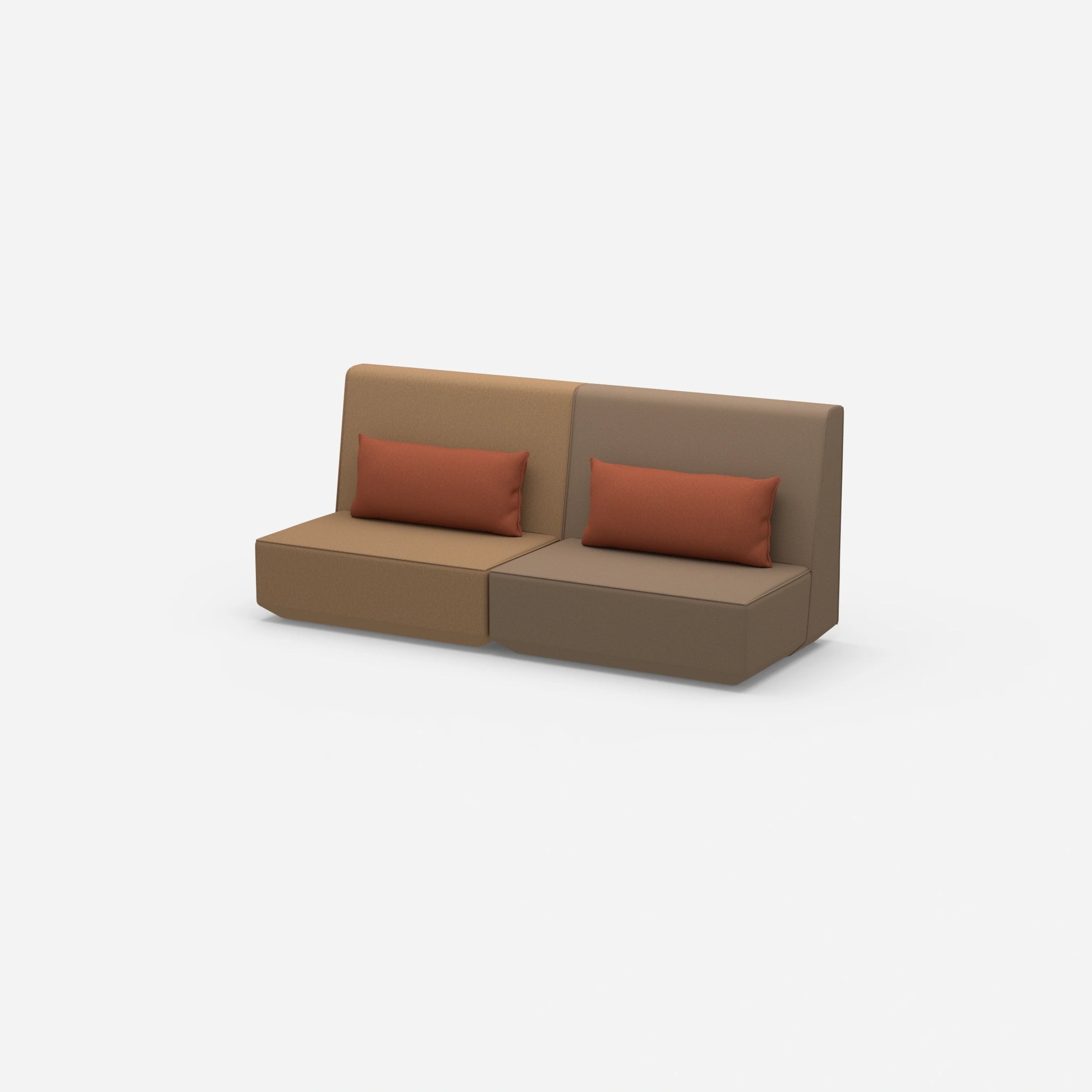 3 person sofa brown from the side