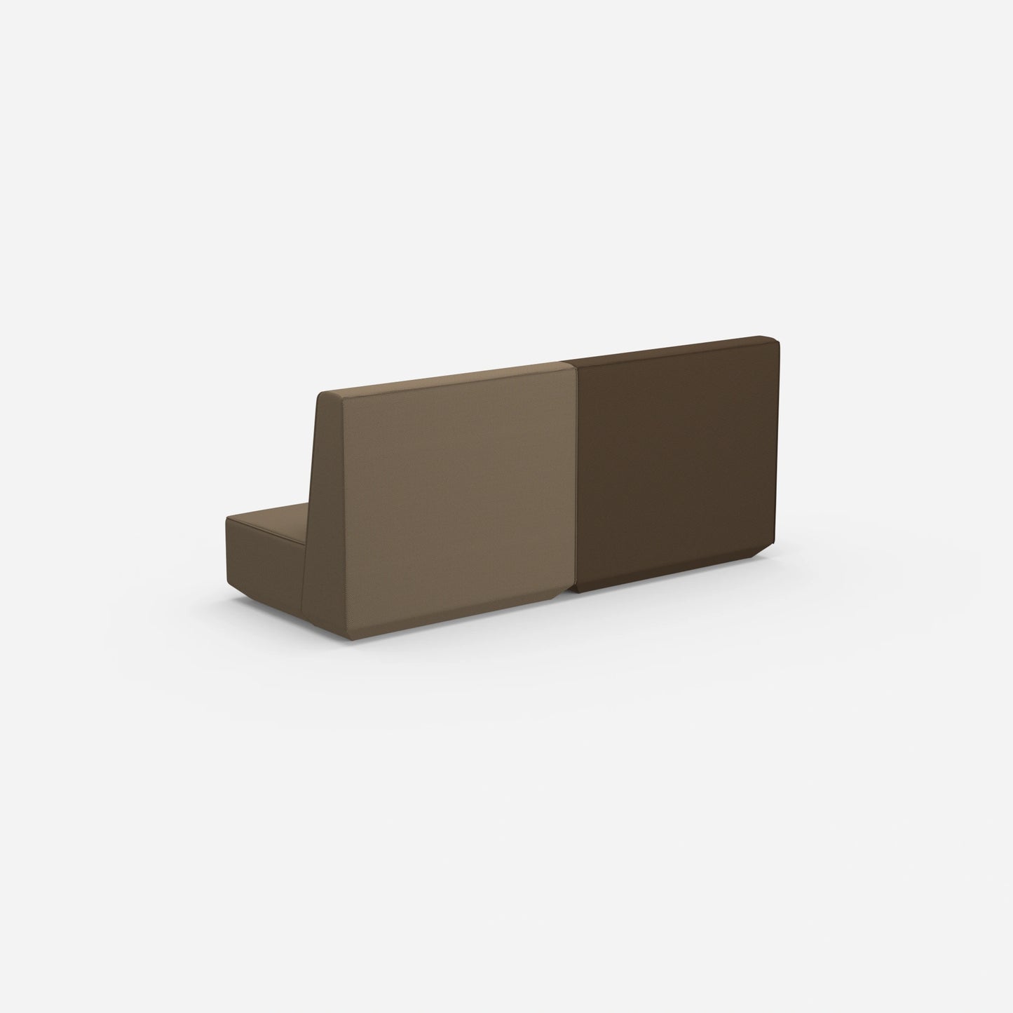 3 person sofa brown from behind