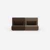 3 person sofa brown from the front