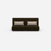 3 person sofa brown from the front