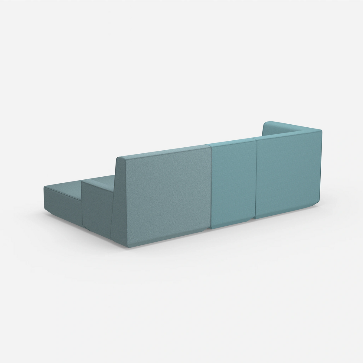 3 Personen Sofa mit Ottomane von hinten