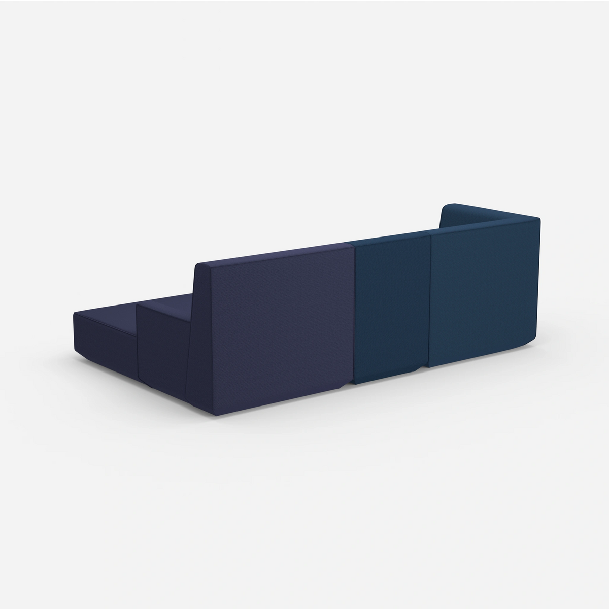 3 Personen Sofa mit Ottomane von hinten