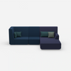 3 Personen Sofa mit Ottomane von vorne