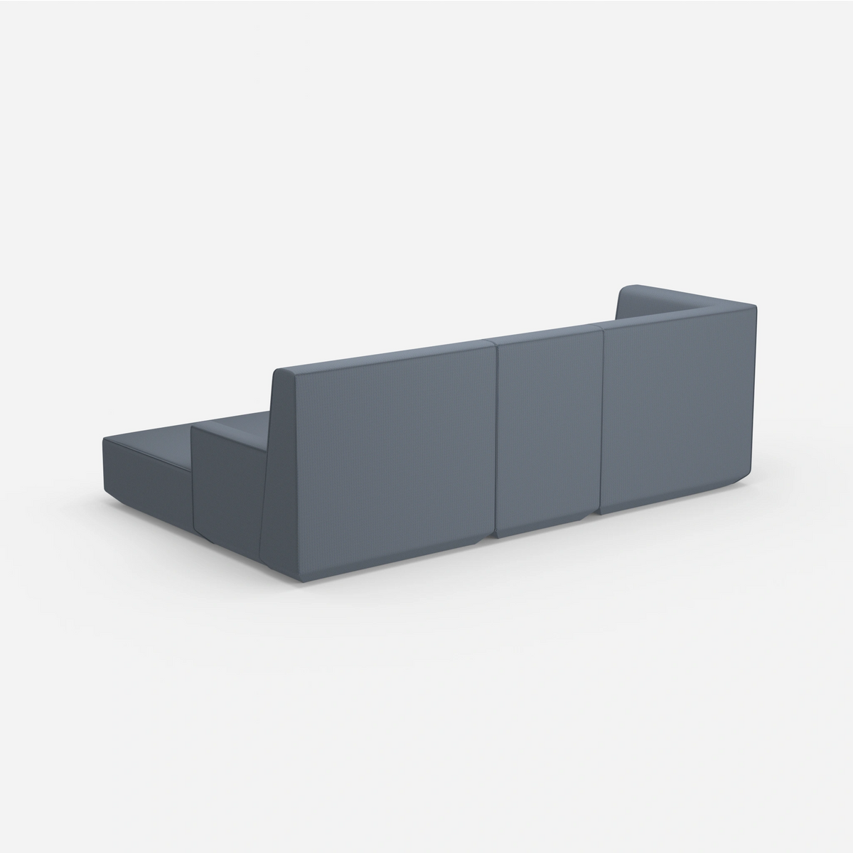 3 Personen Sofa mit Ottomane von hinten