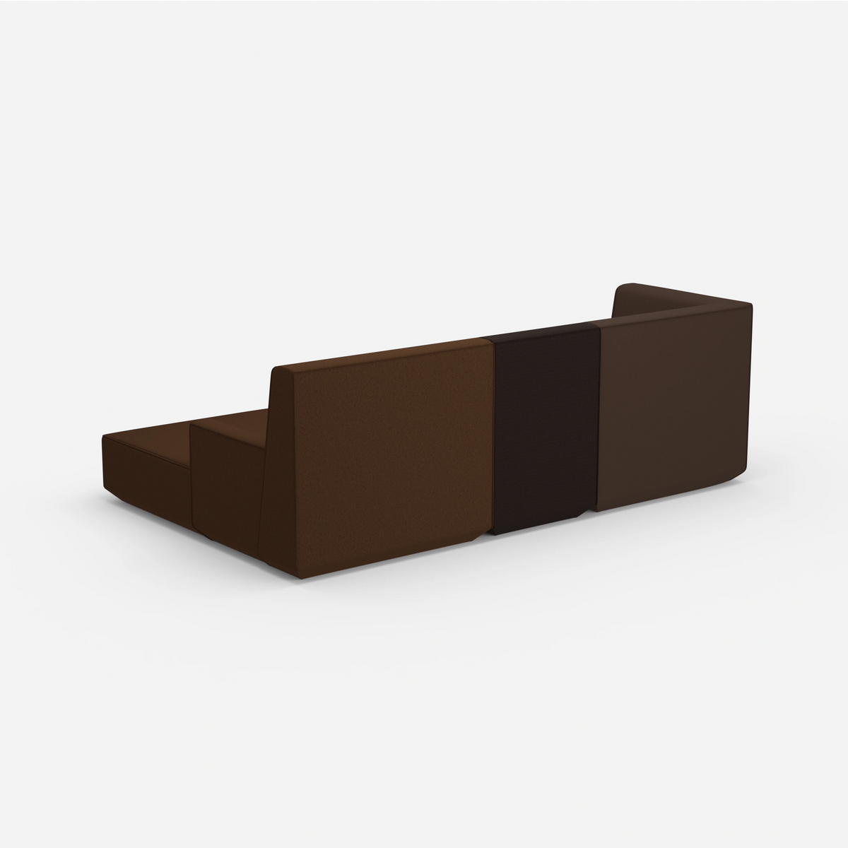 3 Personen Sofa mit Ottomane von hinten