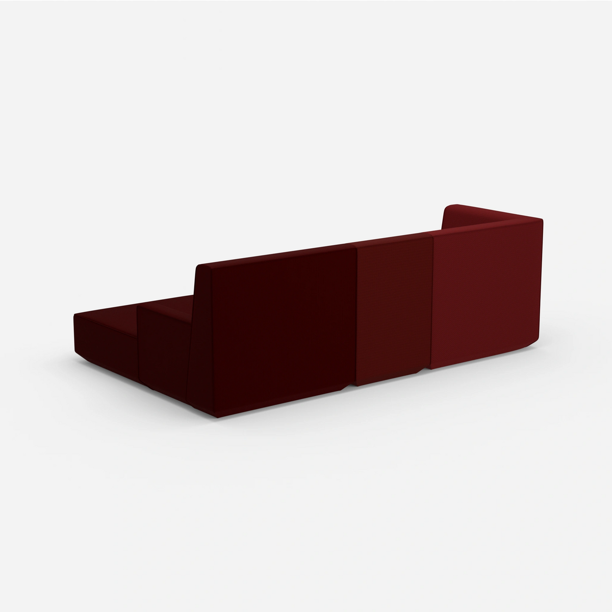3 Personen Sofa mit Ottomane von hinten