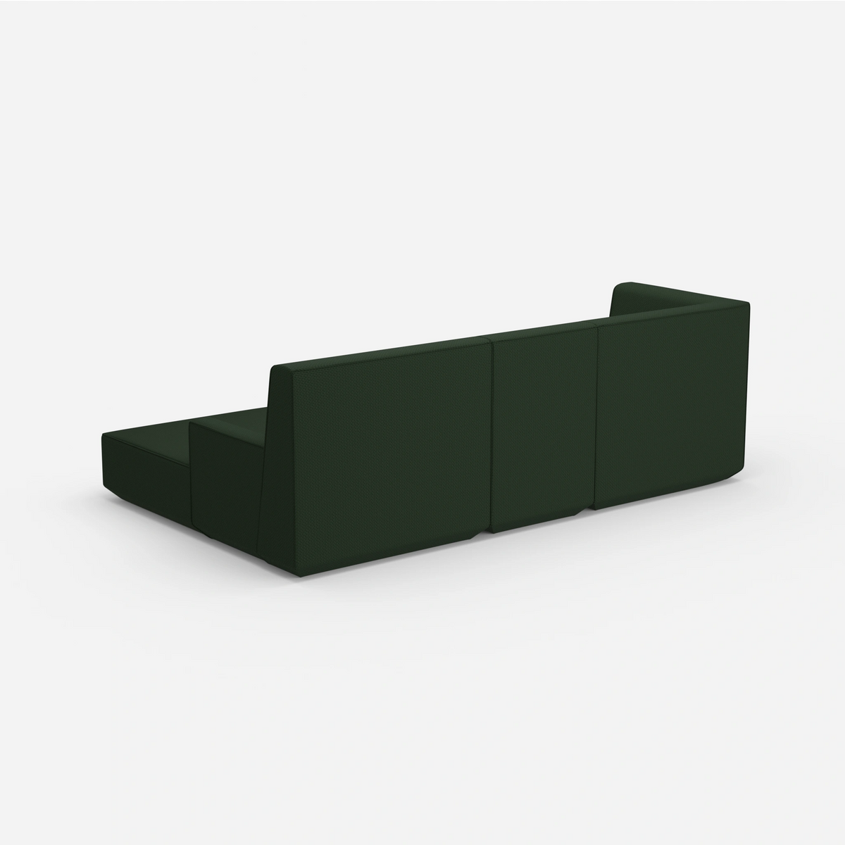3 Personen Sofa mit Ottomane von hinten
