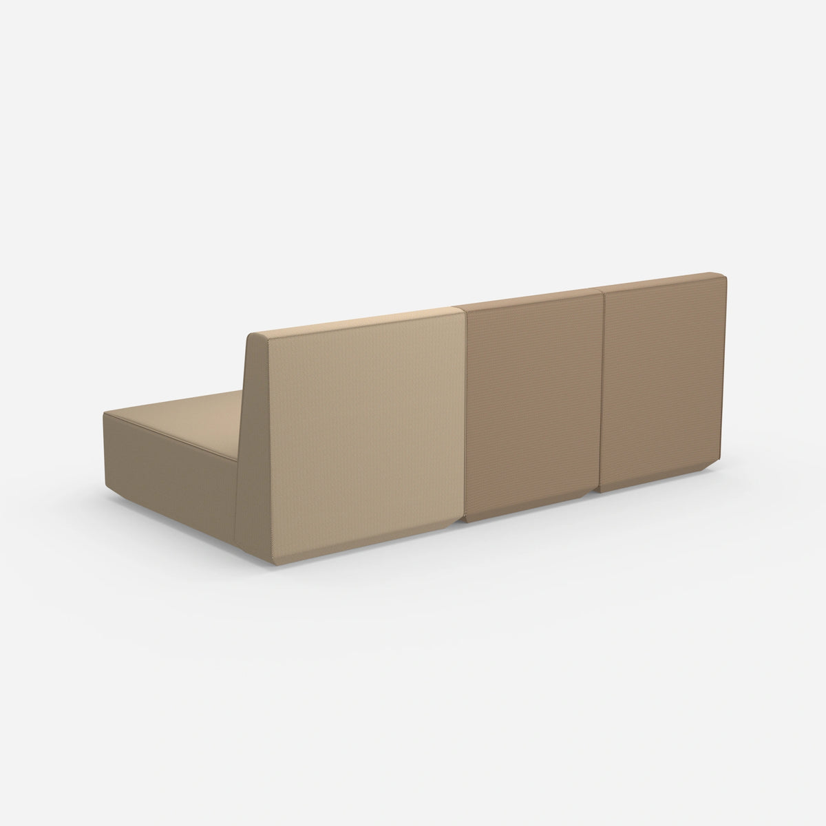 3 Personen Sofa mit Recamiere von hinten