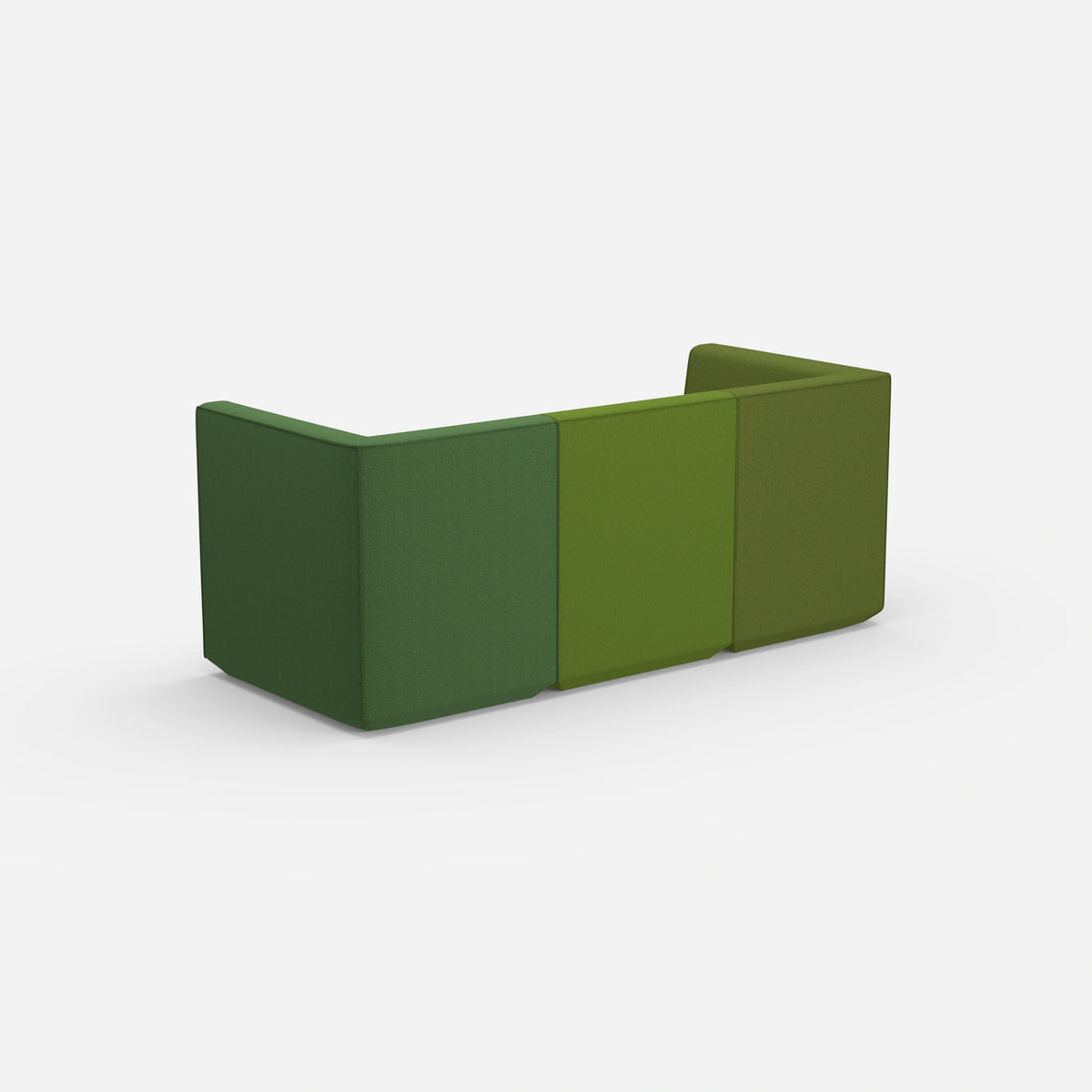 3 Sitzer grün von hinten