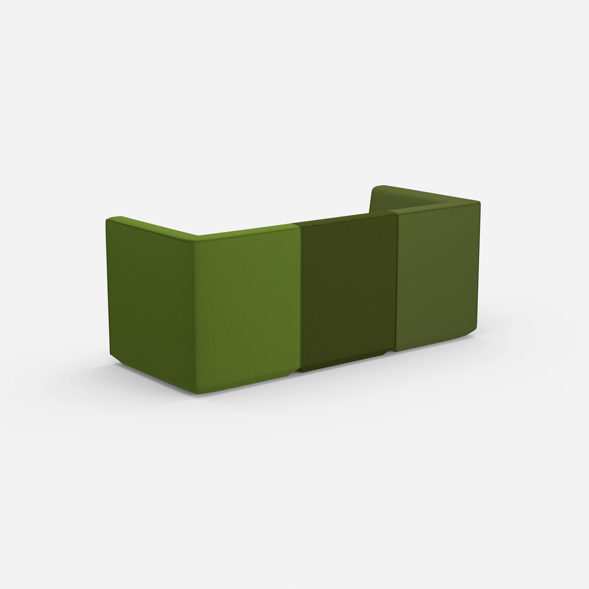 3 Sitzer grün von hinten