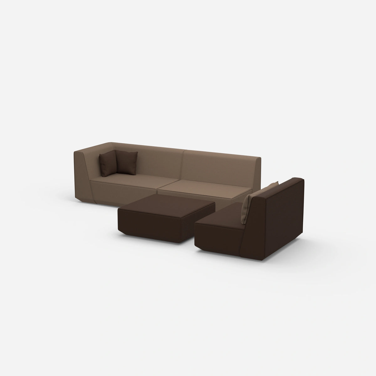 3 Sitzer mit Sessel von der Seite