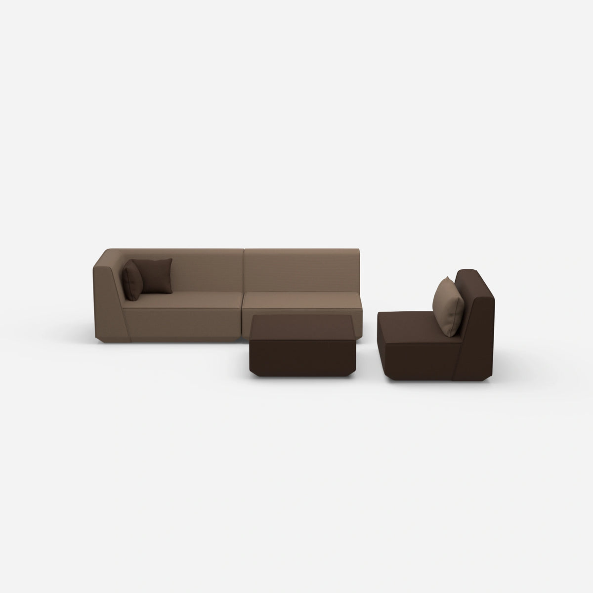 3 Sitzer mit Sessel von vorne