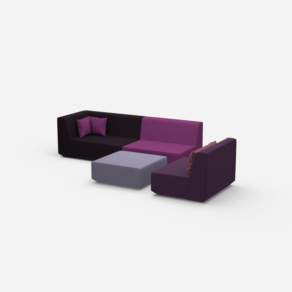 3 Sitzer mit Sessel von der Seite