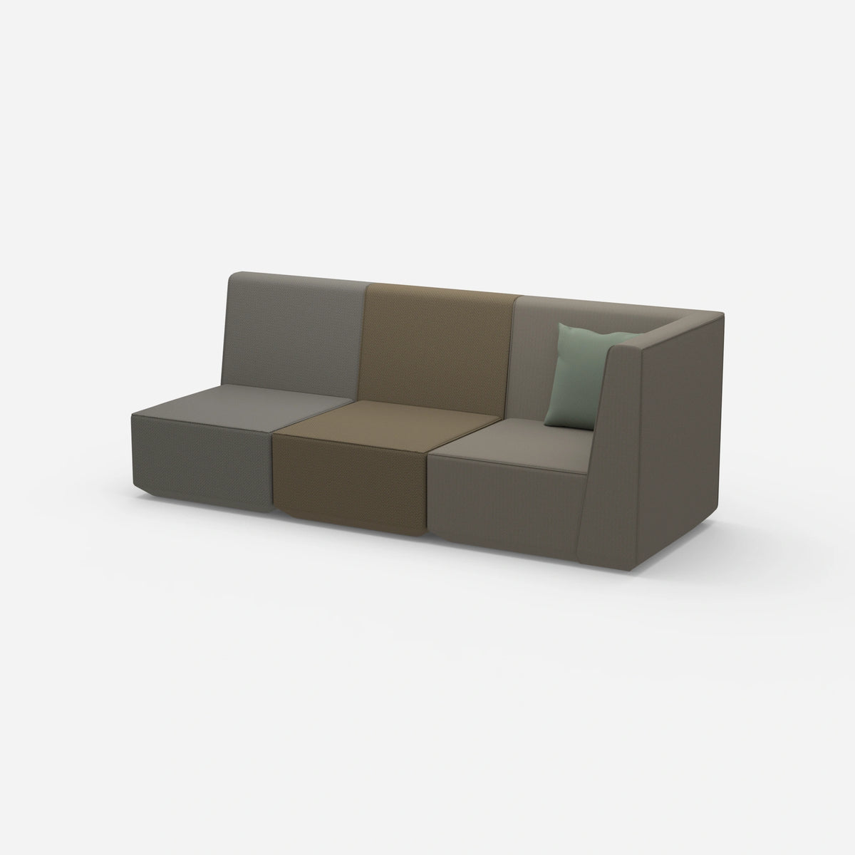 3 Sitzer Sofa hohe Rückenlehne von der Seite