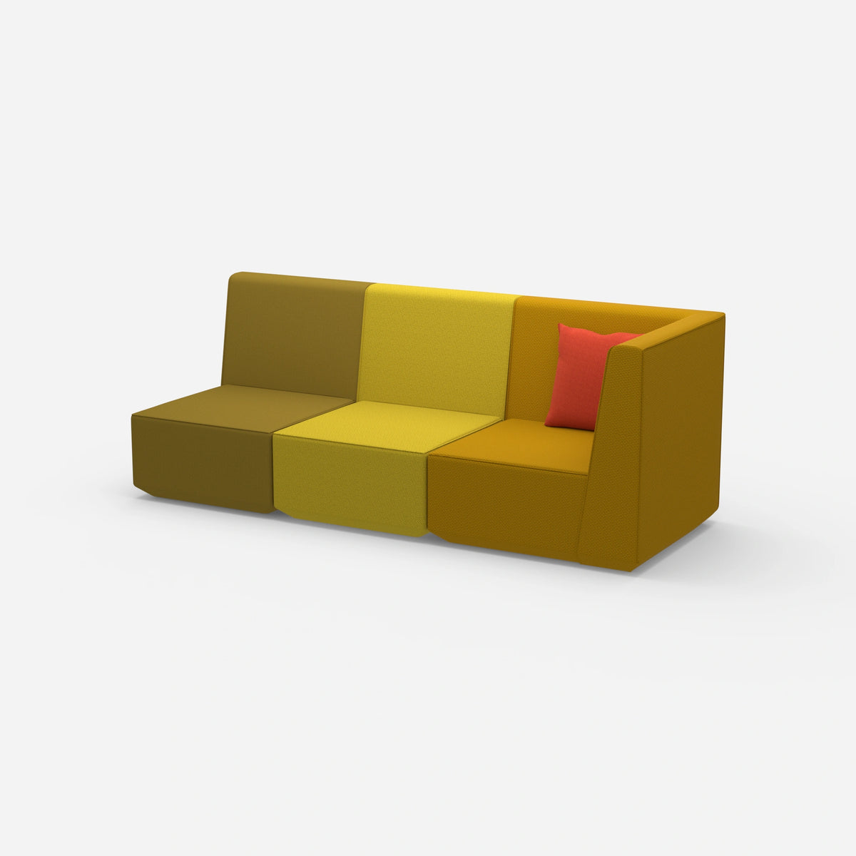 3 Sitzer Sofa hohe Rückenlehne von der Seite