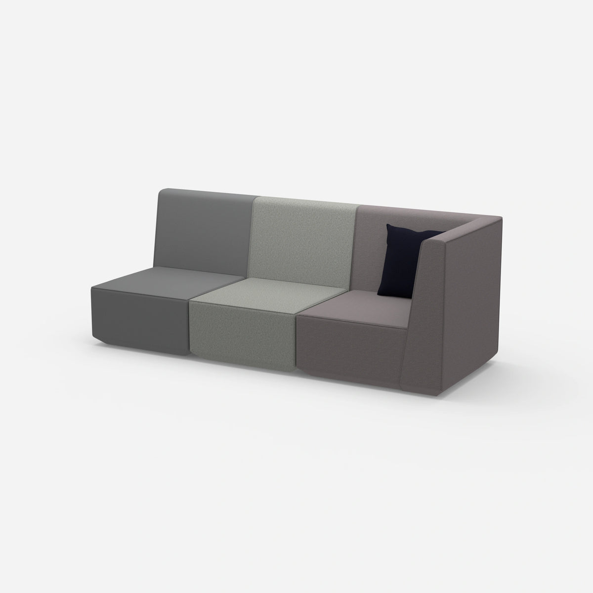 3 Sitzer Sofa hohe Rückenlehne von der Seite