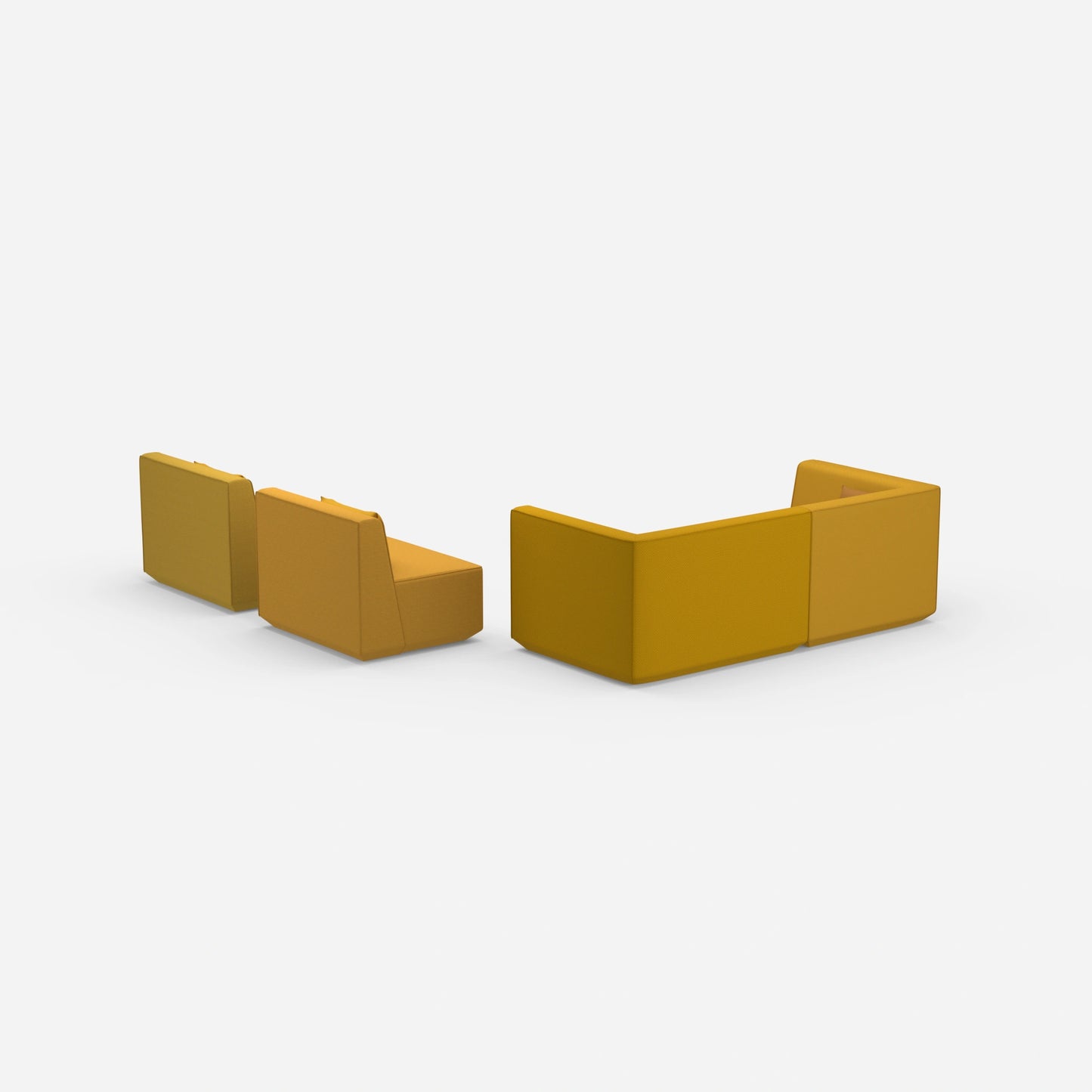 3 Sitzer Sofa mit 2 Sesseln von hinten