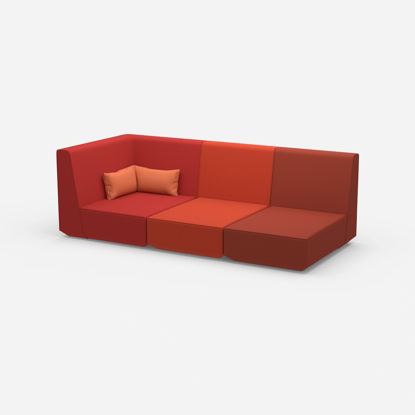 3 seater sofa with reclining function with high backrest from the side