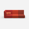 3 seater sofa with reclining function with high backrest from the front